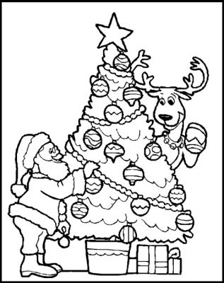 imagenes de arboles de navidad para dibujar y colorear